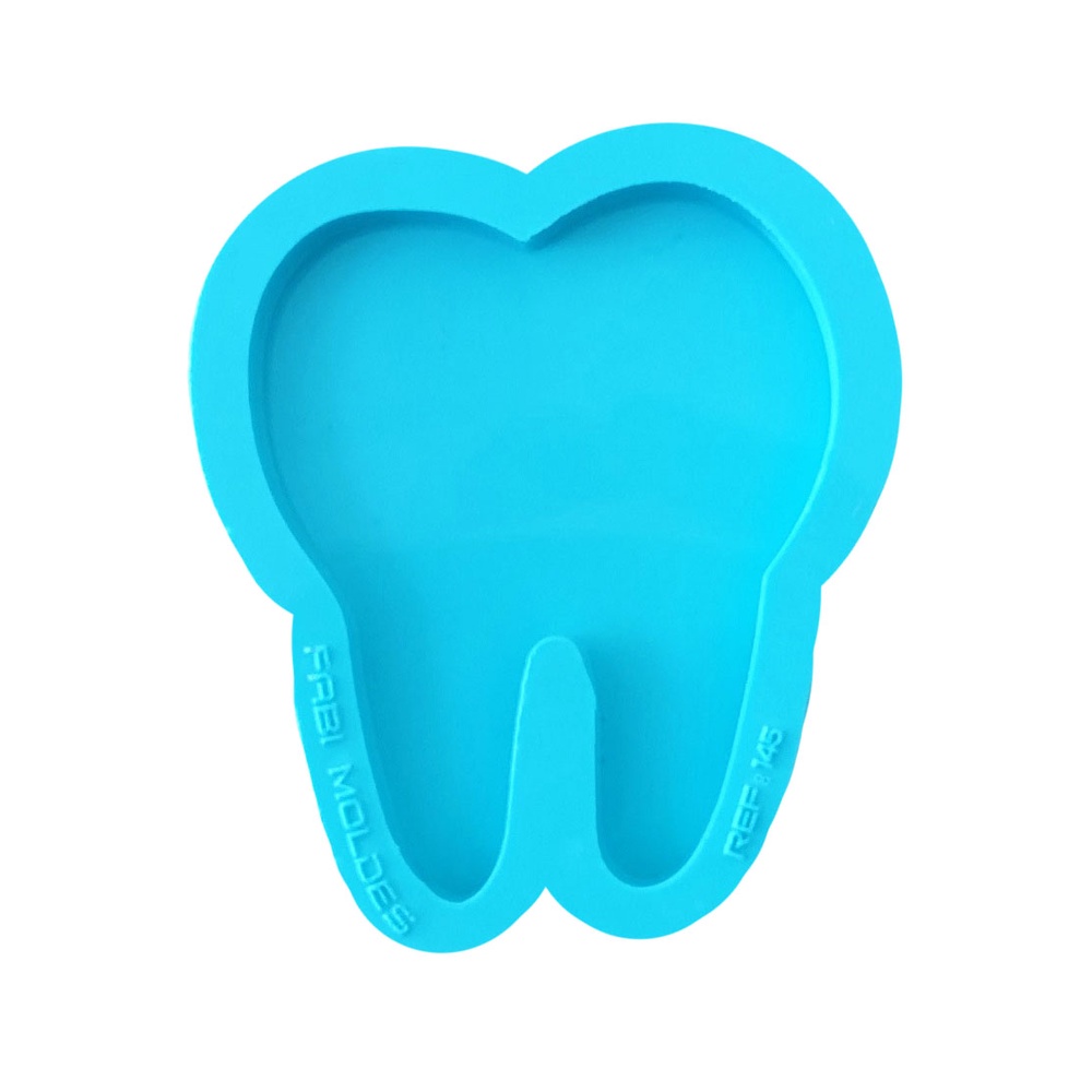 Molde de Silicone para resina Dente Eternizar Tag chaveiro R-145