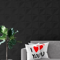 Papel De Parede Adesivo 3d Efeito Gesso Preto