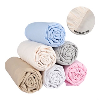 Lençol De Cama Casal Avulso Com Elástico Liso Diversas Cores 1 Peça em Oferta na Shopee