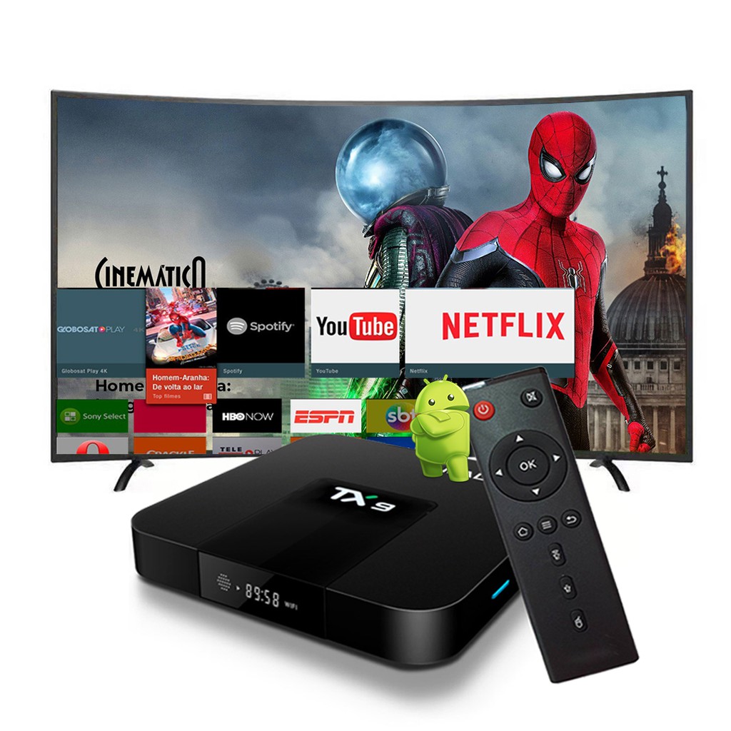 Transforme Sua Tv como Smart tv box Tx9 4 Gb Ram 32 Gb Rom pronta ...