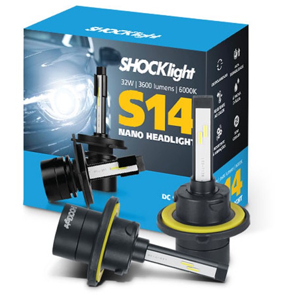 Lâmpada Super Led Mini Shocklight 32w S14 Nano H13 6000k em Oferta na Shopee