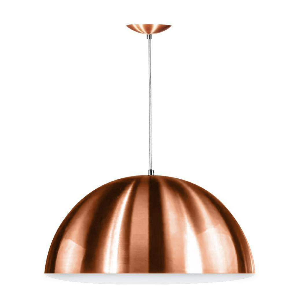 Lustre Pendente Meia Lua 40cm Aluminio New Cobre Magnifico em Oferta na Shopee