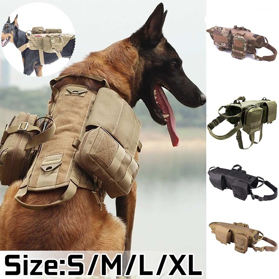 Serviço De Treinamento Roupas Para Cães Terno Colete Com Alça E Kit De Acessórios Arnês Animais De Estimação Saco Transp