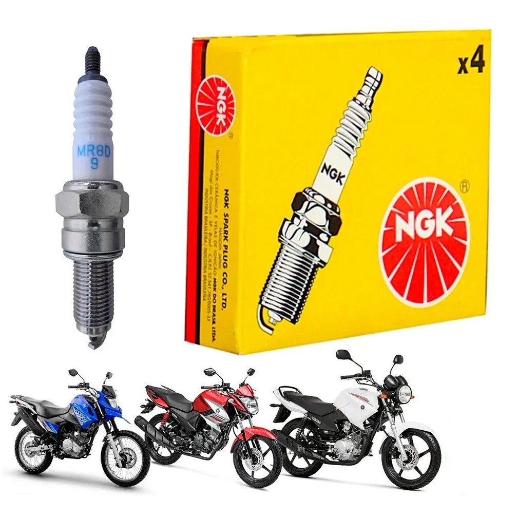 Vela de Mr8d-9 Ignição Xtz150 Crosser 150 Fazer 150 Factor 125 2014/ Ngk Mr8d9 G76