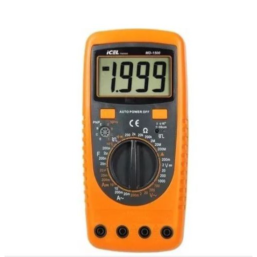 Multimetro Digital Teste Diodo E Continuidade Md-1500 Icel