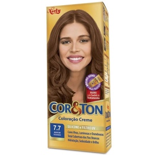 Tintura Creme Cor & Tom Niely 7.7 Marrom Dourado