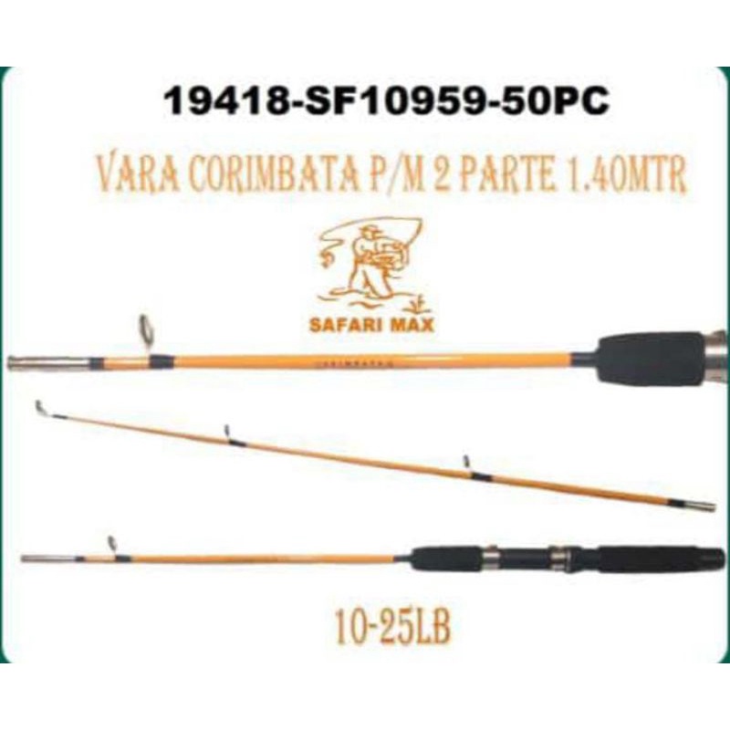 Vara para molinete  Corimbata P/M 2 parte 1.40mtr 10-25 Lb Safari Max
