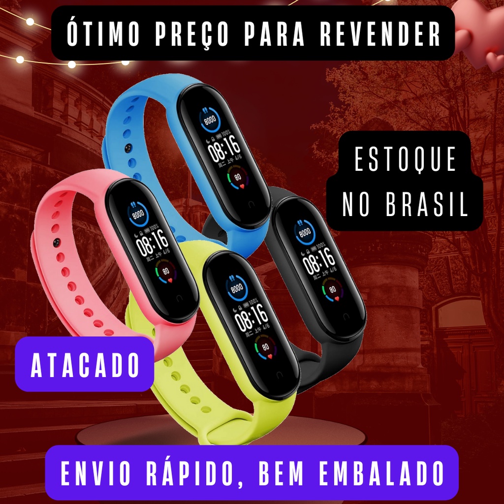 Relogio Inteligente Smartwatch Mi Band 6 / M6 Pro 5/10/20 Pçs (estoque Br) - Envio Imediato