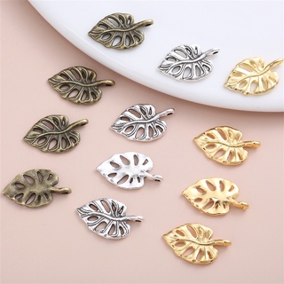 20 Pçs/set Delicado Folhas Charme Para Fazer Jóias Colar De Pingente De Das Mulheres Do Vintage DIY Acessórios Localização