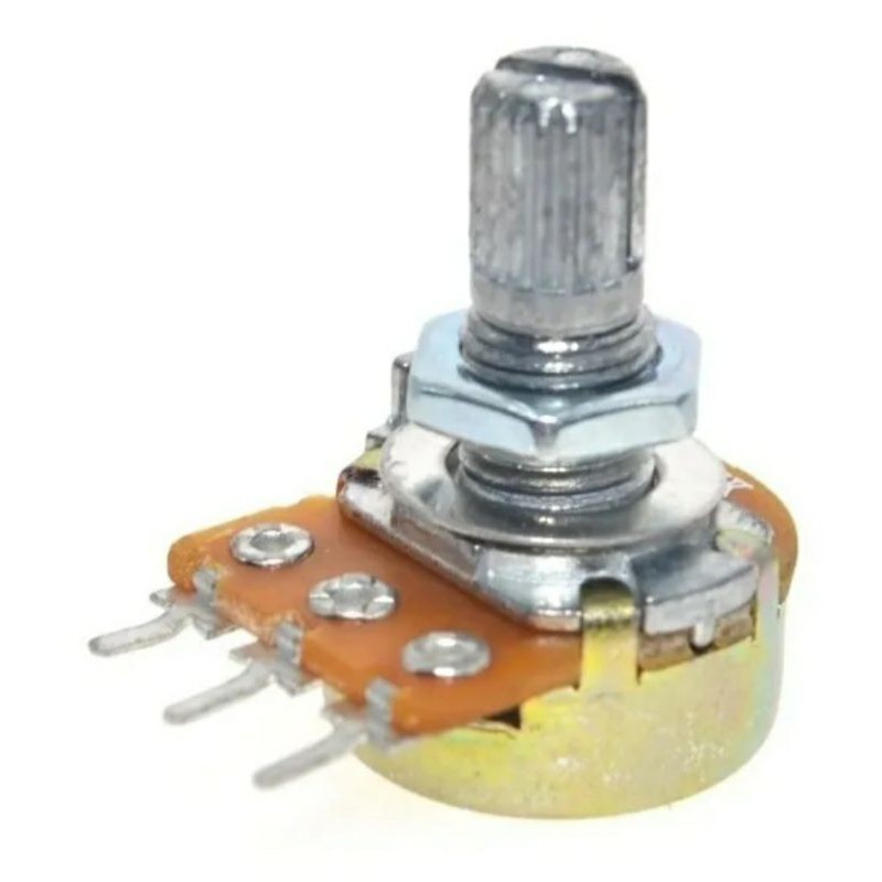 Potenciômetro 10k Linear Com Eixo L20 Estriado em Oferta na Shopee