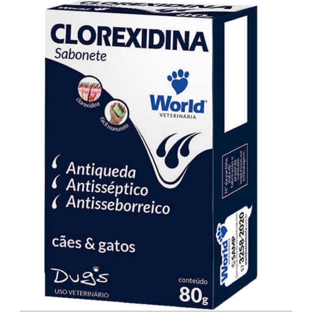 Sabonete Clorexidina Dermatológico Tratamento Para Dermatite Cão E Gato ...