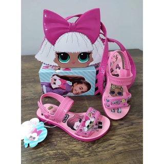 Sandália Infantil Grendene Kids Lol Com Bolsa Junto Modelo De Verão Muito Confortável Bom Presentes