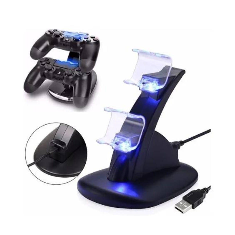Kit Gamer Base Carregador Dupla Charge Para Carregar Controle de Ps4 ...