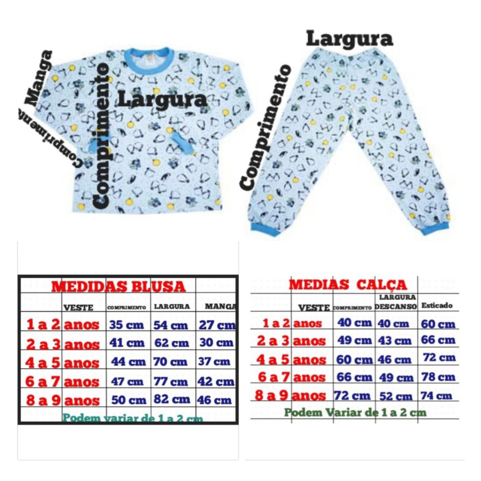 Kit Com 3 Pijamas Infantil Menino 100% Algodâo atacado