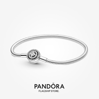 Pandor _ A Pulseira De Prata Momentos Halo Snake Chain Bracelet f925