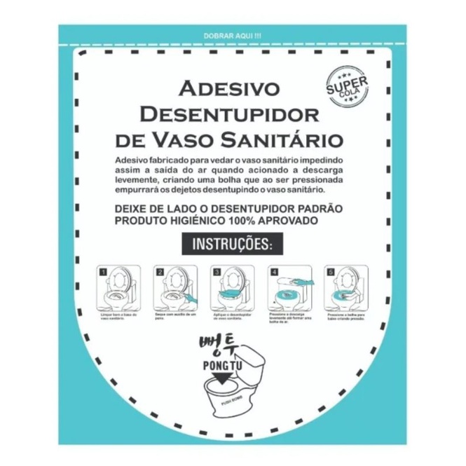 Adesivos Desentupidor Vaso Sanitário Tchau Bosta!