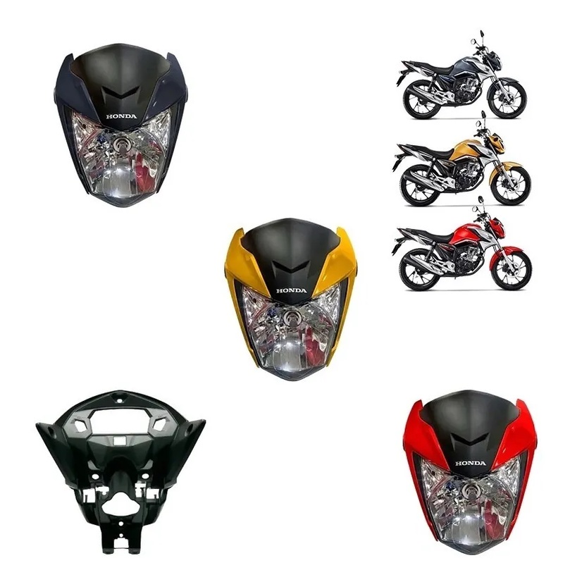 Kit Farol C/ Bloco Titan 160 22 CG 160 Frente 2022 + Suporte Aranha Plasmoto — imagem 2 de 2
