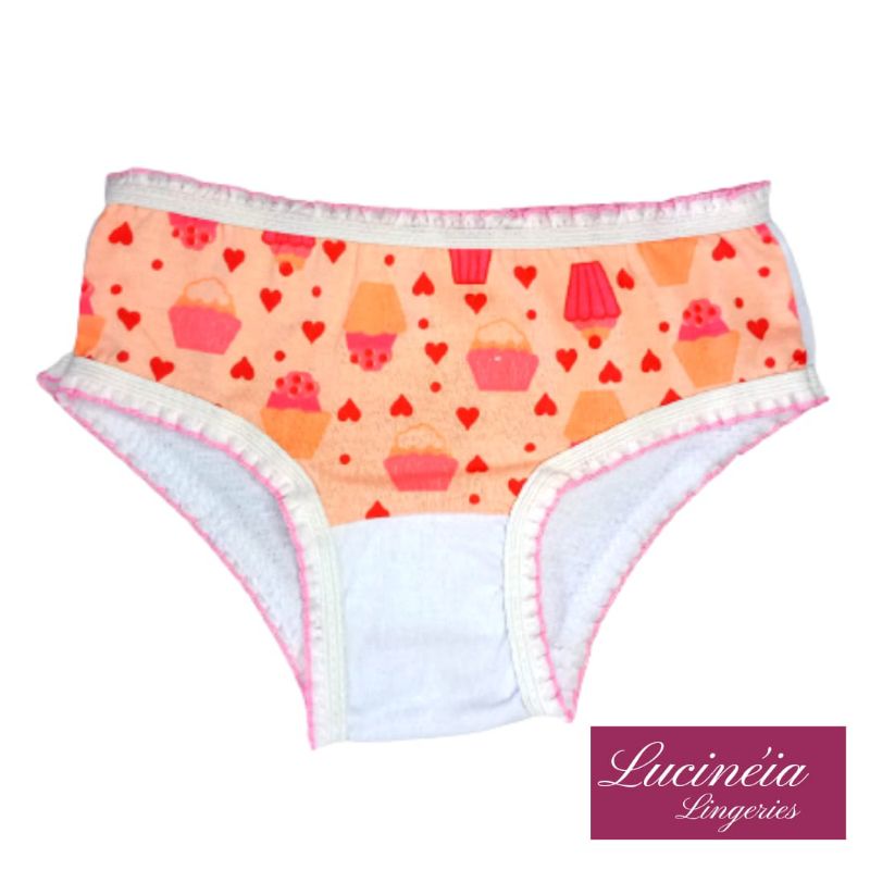 Kit 9 pçs - Calcinha Infantil criança menina - 100% Algodão, com Forro, Estampas Variadas – tanga – atacado / sacoleira.