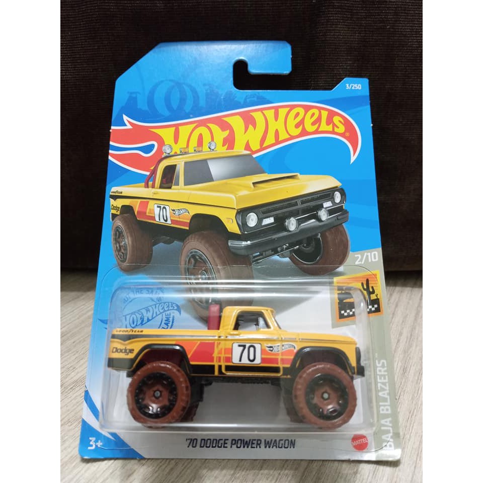 Hot Wheels '70 Dodge Power Wagon 3/250 Die-Cast Car - 1:64 Scale Yellow Ultra Hots Series - View #2