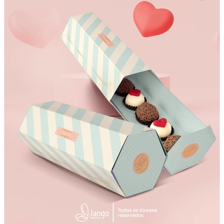 10 Embalagem Estojo Para 5 Doces Ou Alfajor dias das mães e namorados 2023  Afeto (Jango) Cód. 2018 em Oferta na Shopee