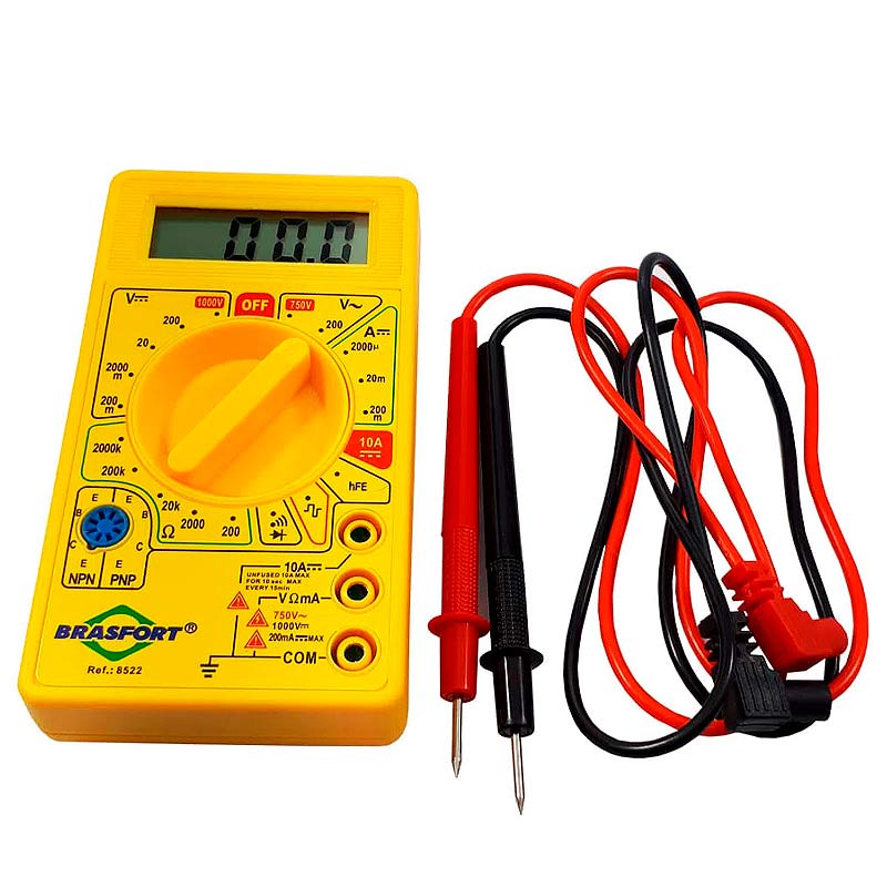 Multímetro Digital Portátil 8522 BRASFORT em Oferta na Shopee