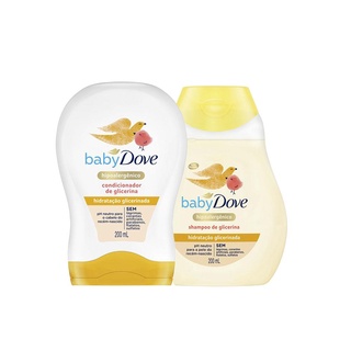 Kit Shampoo 200ml + Condicionador Dove Baby Hidratação Glicerinada 200ml