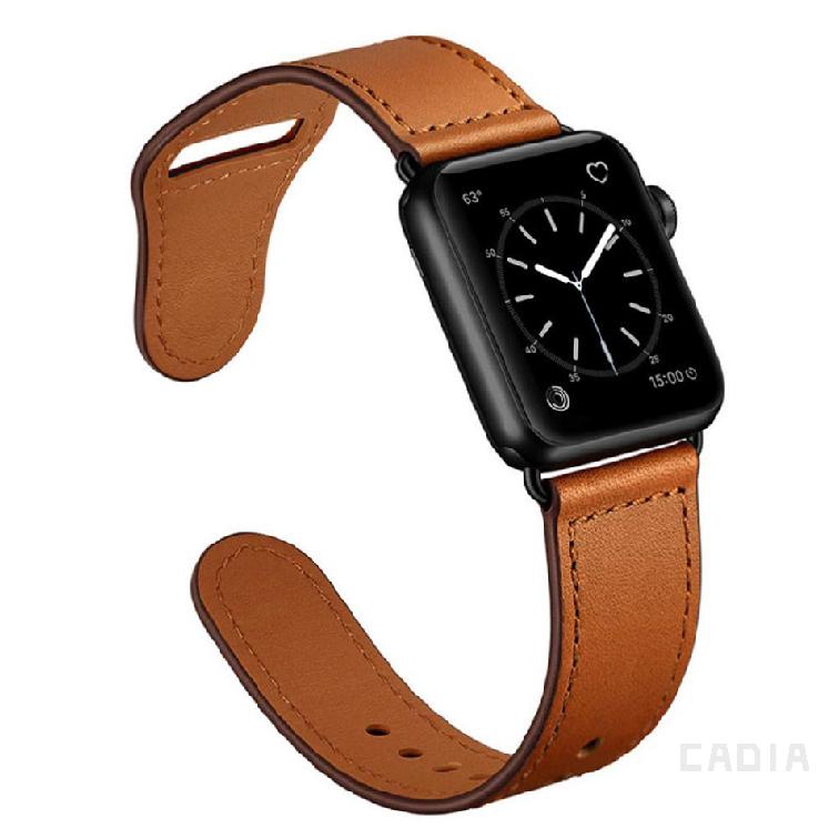 Pulseira De Couro Para Apple Watch 38mm 42mm Aco Inoxidavel Buckle Iwatch Shopee Brasil