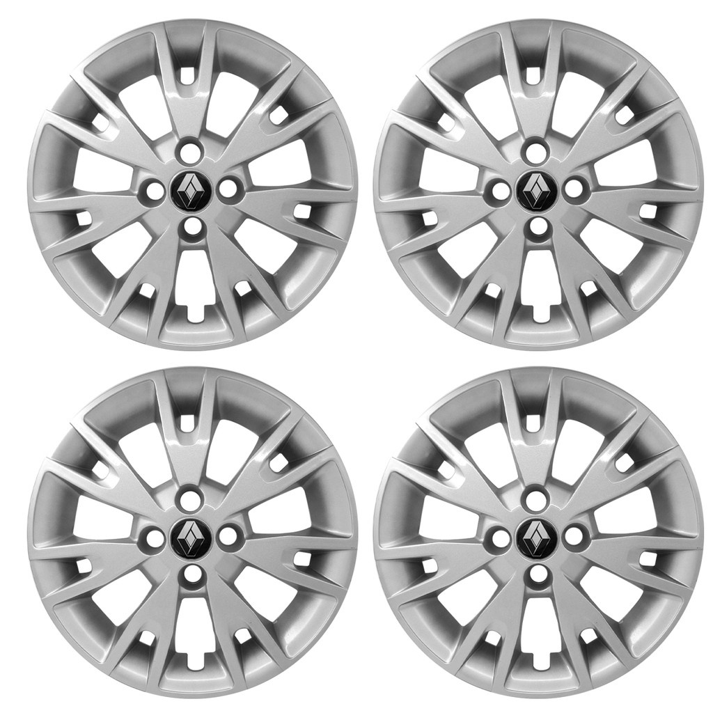 Jogo Calotas Aro 15 Adaptável Logan Sandero 2020 2021 - 4 Peças em Oferta na Shopee