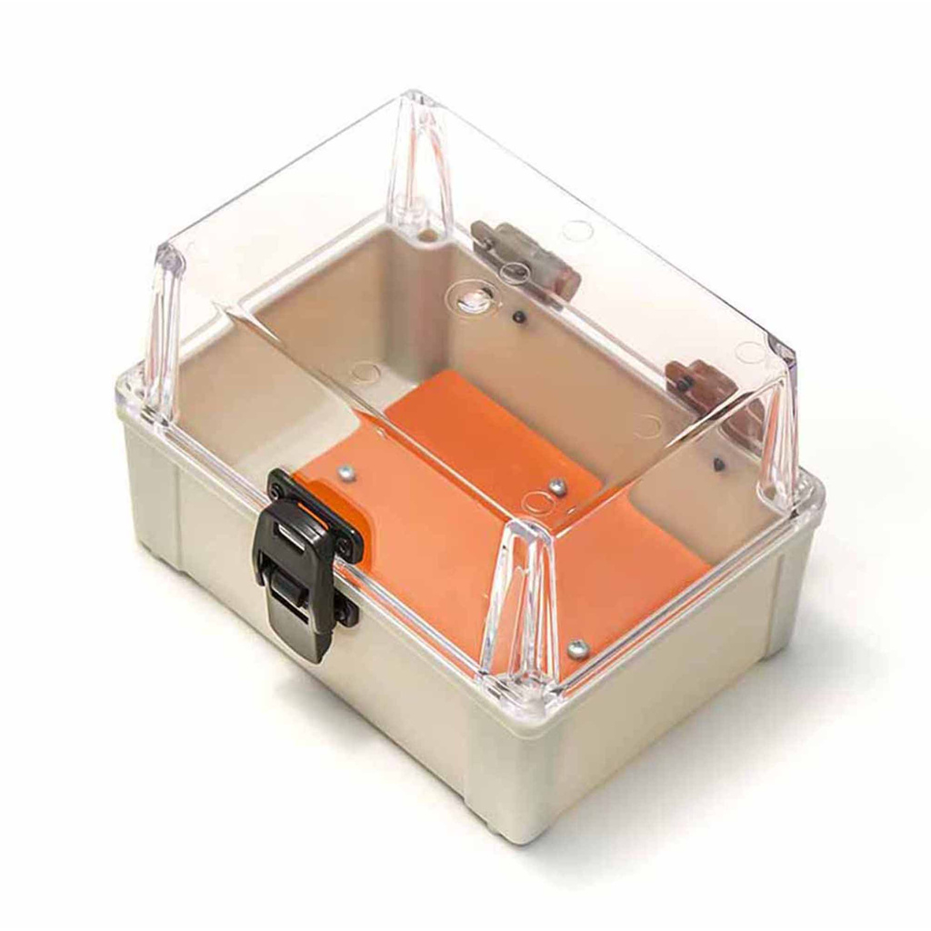 Caixa Plástica montagem quadro de painel elétrico Transparente Com fecho e Dobradiça Ip65 200x140x140mm