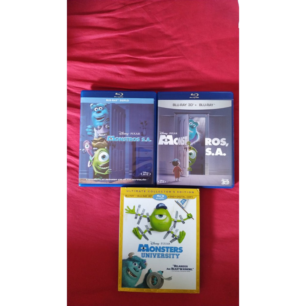 Blu-ray Bluray Coleção Monstros S.A. (Duplo + 3D) + Universidade Mostro (3D + 2D + extras)