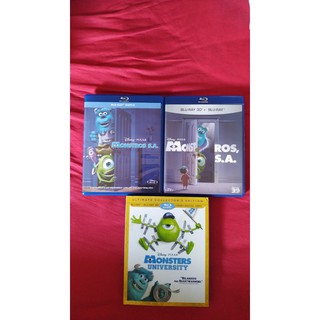 Blu-ray Bluray Coleção Monstros S.A. (Duplo + 3D) + Universidade Mostro (3D + 2D + extras)