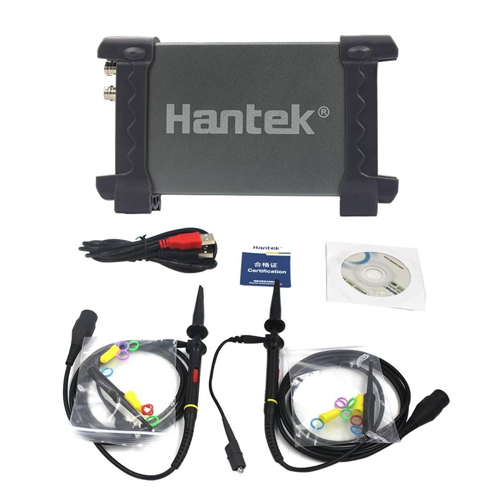 （10.10 Big Sale）Hantek Official 6022BE Laptop PC USB Digital Storage Virtual Oscilloscope 2 Channels 20Mhz Handheld Portable Osciloscopio