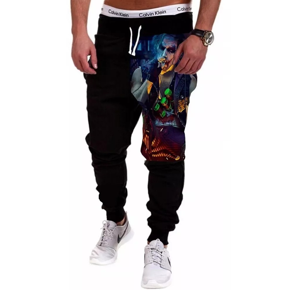 Calça Masculina de Moletom Estampada por Sublimação Coringa Smooke A250