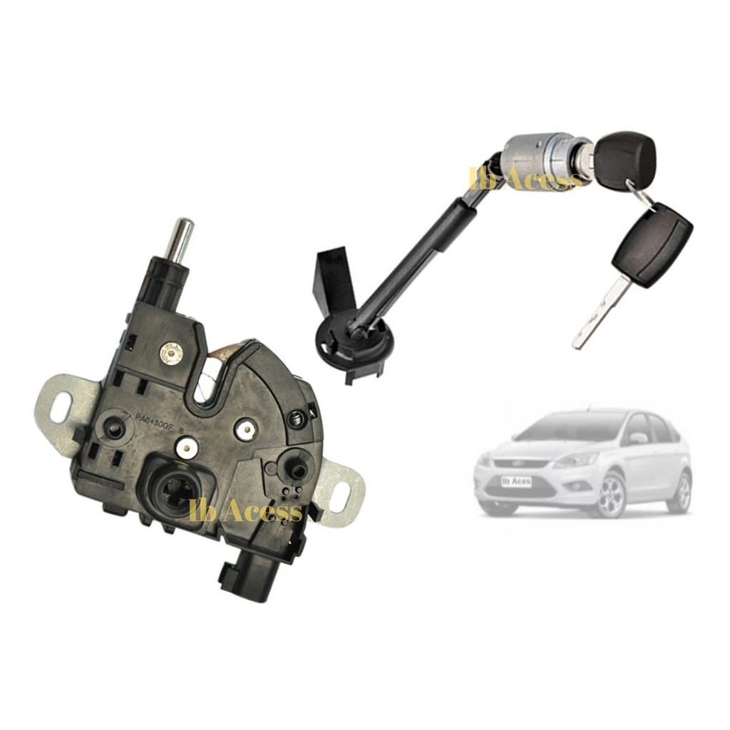 Kit Fechadura E Cilindro Haste Chaves Capo Focus 2009 A 13   Automotivo