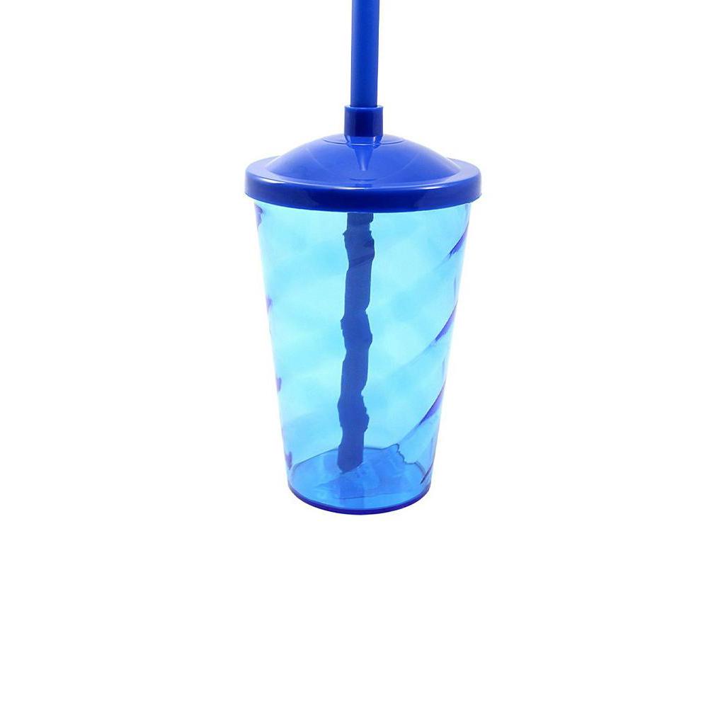 Copo Twister 400ml Com Tampa E Canudo Azul | Shopee Brasil