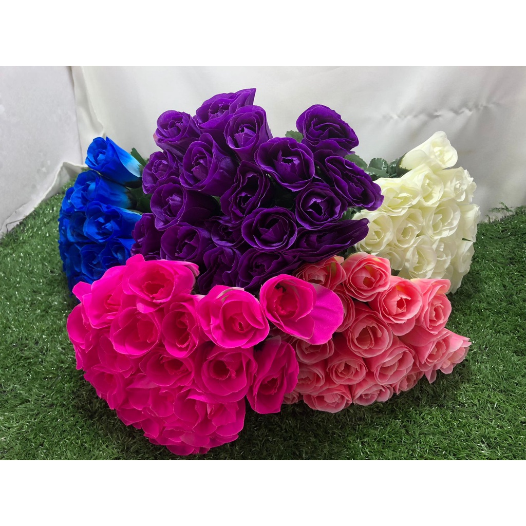 ROSA ARTIFICIAL EM GALHO 1 unidade — imagem 2 de 2