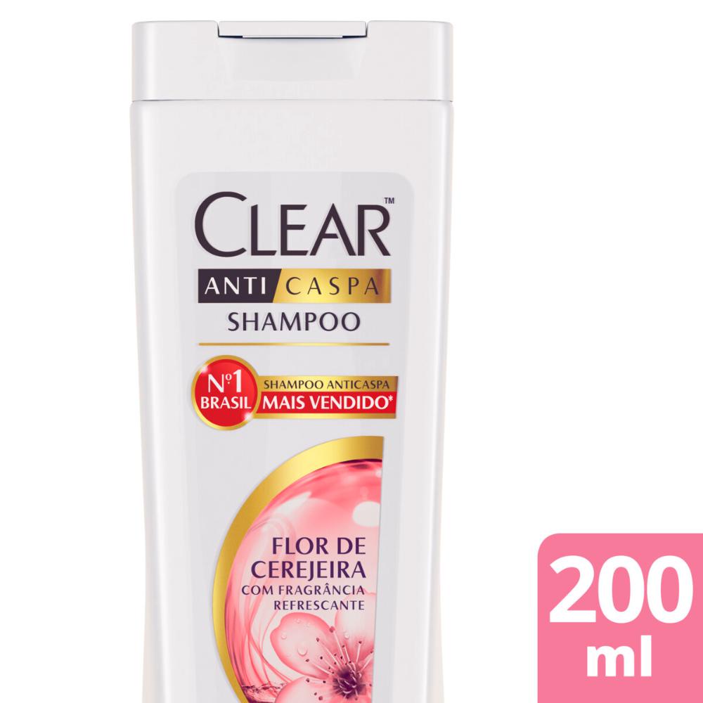 Shampoo Clear Anticaspa Flor de Cerejeira 200ml em Oferta na Shopee