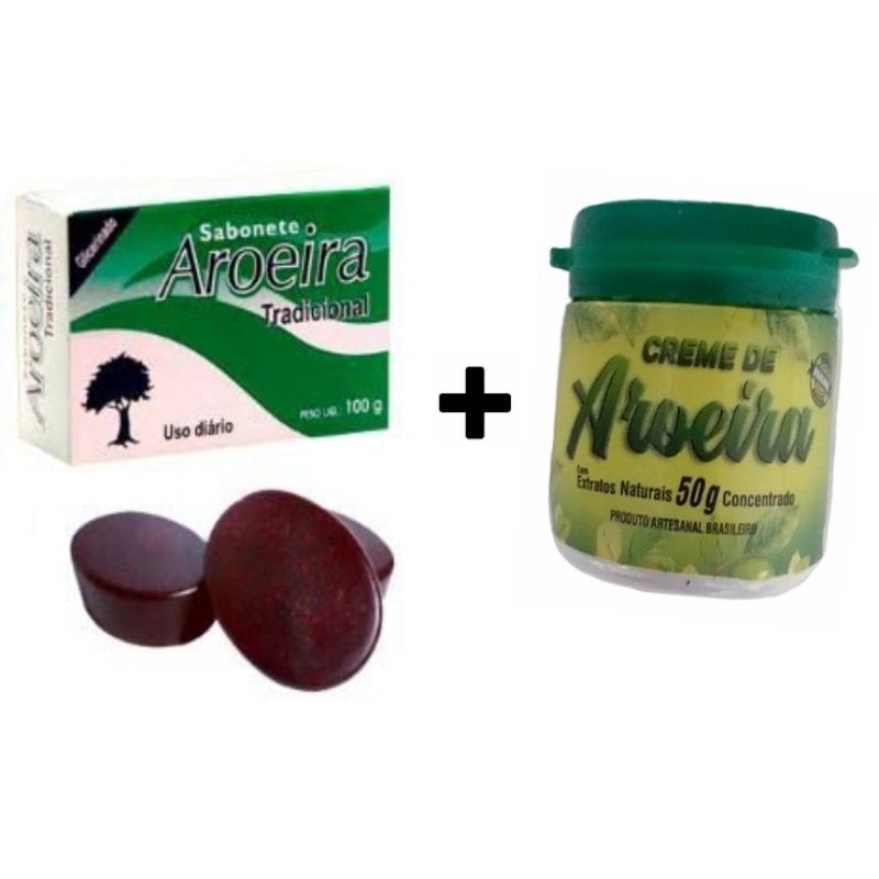 Kit Aroeira - 2 Sabonete Aroeira Tradicional 100gr + 2 Creme Aroeira O Legítimo 50gr Multibeneficios