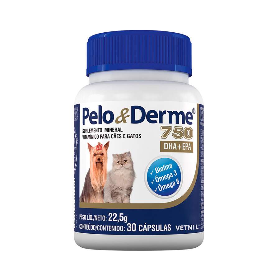 Pelo E Derme 750mg Dha+epa (30 Caps) em Oferta na Shopee