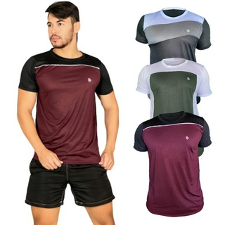 Kit 3 Camisa Dry fit Masculina Roupa Academia Blusas Casual Esportes Fitness
