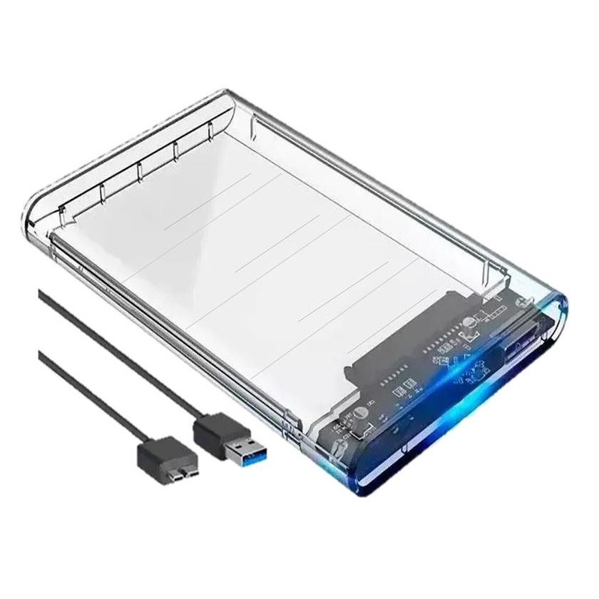 Case Slim Hd Ssd Adaptador Usb Sata 2.5" Externo 6gbps Rápido Transparente