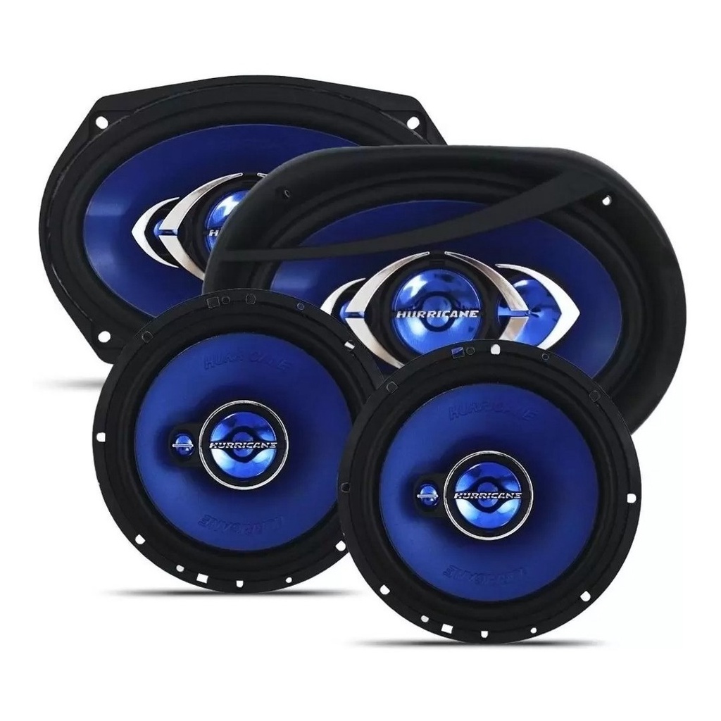 Kit Prático Hurricane Alto Falante Triak 6 + Cm69 280w Rms - Spare Parts and Accessories for Vehicles