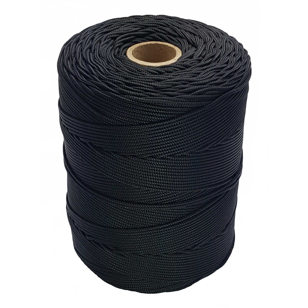 Corda Trançada 1,5mm Preta (seda) 660 Metros GKL Store
