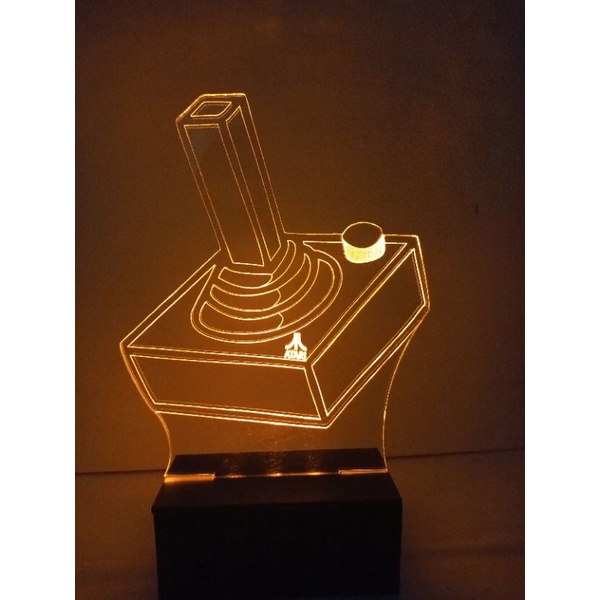 Luminária Abajur Led Controle Atari retrô