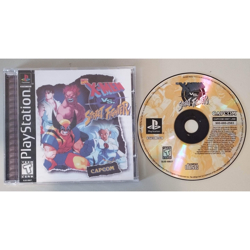 PS1 - X-Men vs Street Fighter (mídia preta)