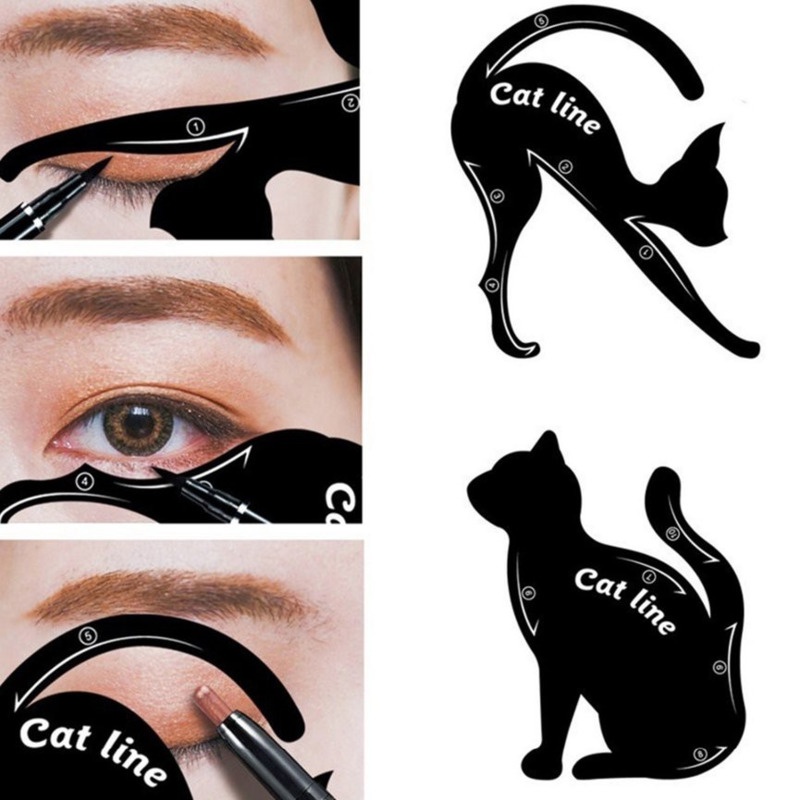 Estêncil Maquiagem Olhos Feminino Linha Gato Delineador