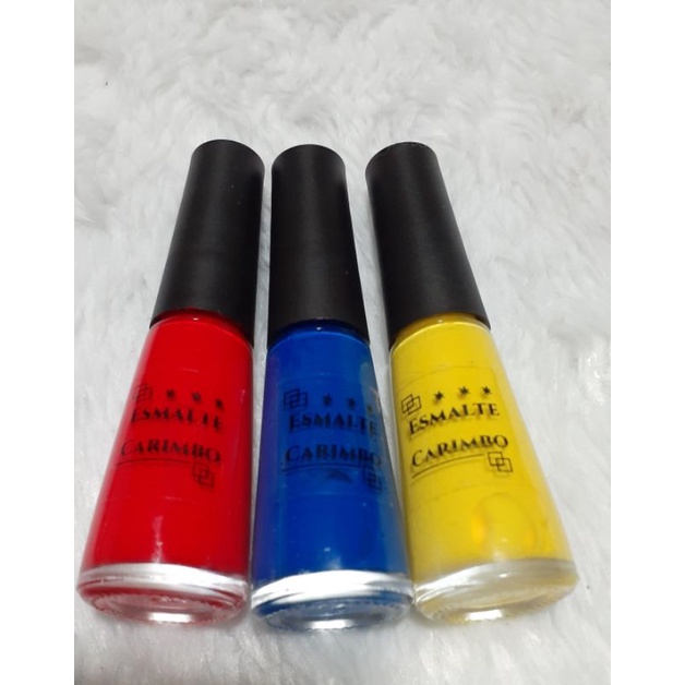 Esmalte Carimbo LM  Vermelho, Azul, Amarelo Pigmentado Decoração Unha Adesivos Nail Art 7 mls
