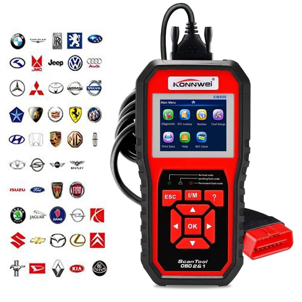 Profissional OBD2 Scanner KW850 Leitor De Código Veículo Motor Diagnóstico EOBD Ferramenta Verificação Para Todos Os Car