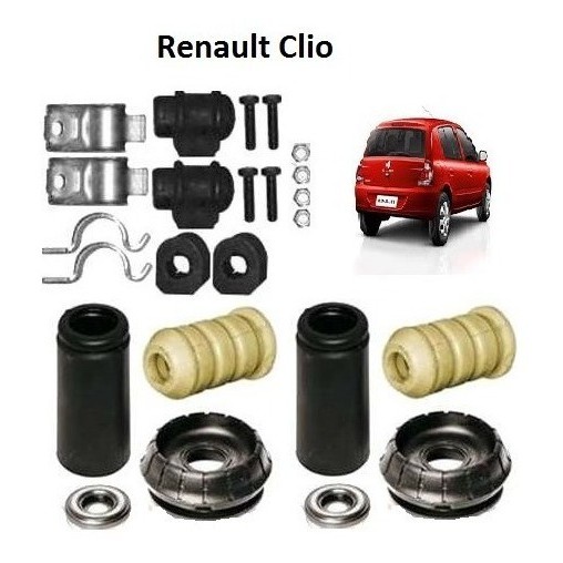 Kit Batente Coifa Rolamento Coxim Bucha Estabil Clio I ..98