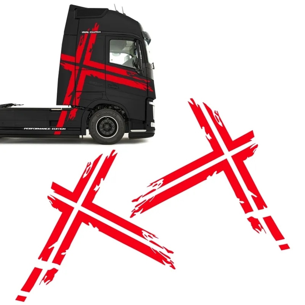 Adesivo Faixa Volvo Suecia (vermelha) (s/ Resina)